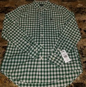 Ralph Lauren holiday green youth size L long sleev